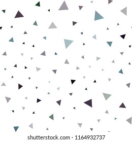 Dark BLUE vector seamless template with crystals, triangles. Triangles on abstract background with colorful gradient. Pattern for commercials.