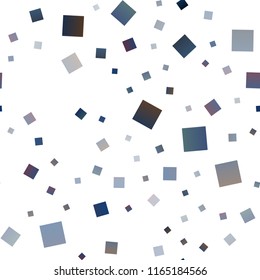 Dark BLUE vector seamless template with crystals, rectangles. Decorative design in abstract style with rectangles. Best design for your ad, poster, banner.