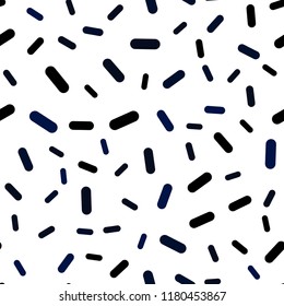 Dark BLUE vector seamless template with repeated sticks. Decorative shining illustration with lines on abstract template. Best design for your ad, poster, banner.