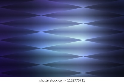Dark BLUE vector seamless template with crystals, rectangles. Decorative design in abstract style with rectangles. Pattern for design of window blinds, curtains.