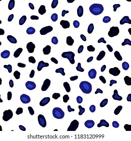 Dark BLUE vector seamless template with circles. Abstract illustration with colored bubbles in nature style. Pattern for trendy fabric, wallpapers.