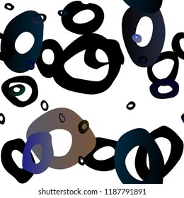 Dark BLUE vector seamless template with spots. Colorful illustration with blurred circles in nature style. Template for business cards, websites.