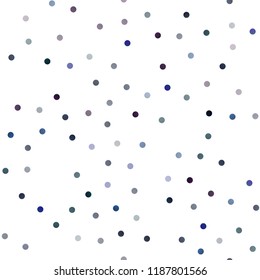 Dark BLUE vector seamless template with circles. Illustration with set of shining colorful abstract circles. Completely new template for your brand book.