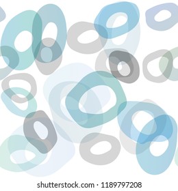 Dark BLUE vector seamless template with spots. Modern abstract illustration with colorful water drops. Pattern for trendy fabric, wallpapers.