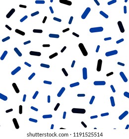 Dark BLUE vector seamless template with repeated sticks. Lines on blurred abstract background with gradient. Pattern for your busines websites.