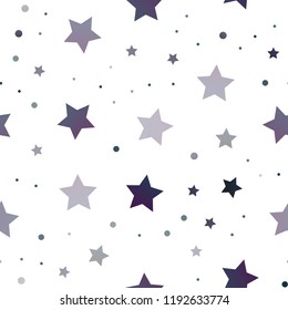 Dark BLUE vector seamless template with sky stars. Modern geometrical abstract illustration with stars. The template can be used as a background.
