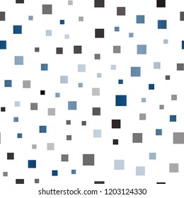Dark BLUE vector seamless template with crystals, rectangles. Glitter abstract illustration with rectangular shapes. Pattern for busines ad, booklets, leaflets