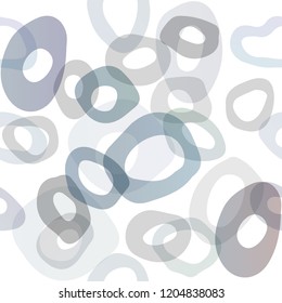 Dark BLUE vector seamless template with spots. Blurred decorative design in abstract style with bubbles. Pattern for design of window blinds, curtains.