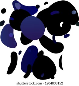 Dark BLUE vector seamless template with spots. Glitter abstract illustration with blurred drops of rain. Pattern for design of window blinds, curtains.