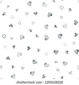 Dark BLUE vector seamless template with doodle hearts. Illustration with hearts in love concept for valentine's day. Design for ad, poster, banner of Valentine Day.