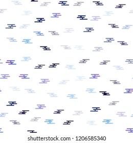 Dark BLUE vector seamless template with repeated sticks. Blurred decorative design in simple style with lines. Smart design for your business advert.