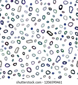 Dark BLUE vector seamless template with spots. Colorful illustration with blurred circles in nature style. Pattern for design of window blinds, curtains.