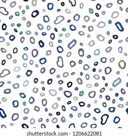 Dark BLUE vector seamless template with spots. Colorful illustration with blurred circles in nature style. Design for textile, fabric, wallpapers.
