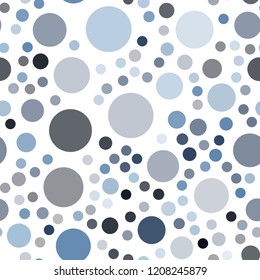 Dark BLUE vector seamless template with circles. Illustration with set of shining colorful abstract circles. Beautiful design for your business advert.