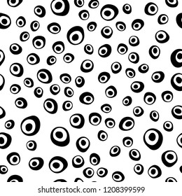 Dark BLUE vector seamless template with spots. Colorful illustration with blurred circles in nature style. Trendy design for wallpaper, fabric makers.