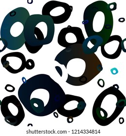 Dark BLUE vector seamless template with spots. Colorful illustration with blurred circles in nature style. Pattern for design of fabric, wallpapers.