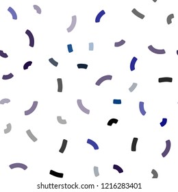 Dark BLUE vector seamless template with lines, ovals. Modern gradient abstract illustration with bandy lines. Marble style for your business design.