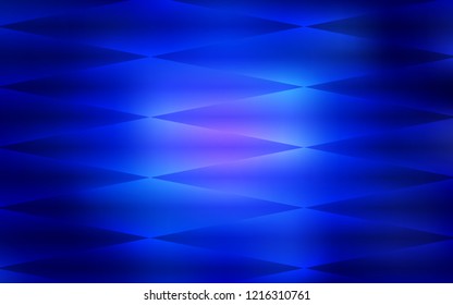Dark BLUE vector seamless template with crystals, rectangles. Decorative design in abstract style with rectangles. Pattern for design of fabric, wallpapers.