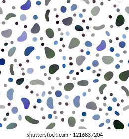 Dark BLUE vector seamless template with spots. Illustration with set of shining colorful abstract circles. Template for business cards, websites.