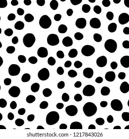 Dark BLUE vector seamless template with spots. Abstract illustration with colored bubbles in nature style. Pattern for trendy fabric, wallpapers.