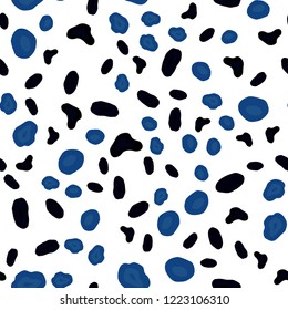 Dark BLUE vector seamless template with circles. Blurred decorative design in abstract style with bubbles. Template for business cards, websites.