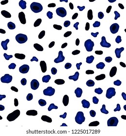 Dark BLUE vector seamless template with circles. Abstract illustration with colored bubbles in nature style. Template for business cards, websites.
