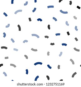 Dark BLUE vector seamless template with abstract circles. Blurred geometric sample with gradient bubbles.  Marble design for your web site.