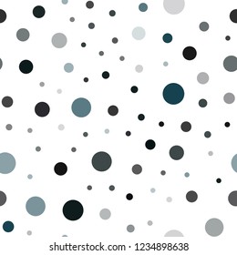 Dark BLUE vector seamless template with circles. Blurred bubbles on abstract background with colorful gradient. Template for business cards, websites.