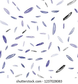 Dark BLUE vector seamless template with circles. Glitter abstract illustration with blurred drops of rain. Beautiful design for your business advert.