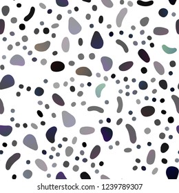 Dark BLUE vector seamless template with spots. Glitter abstract illustration with blurred drops of rain. Pattern for trendy fabric, wallpapers.