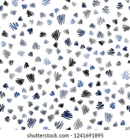 Dark BLUE vector seamless template with repeated sticks. Blurred decorative design in simple style with lines. Template for your beautiful backgrounds.