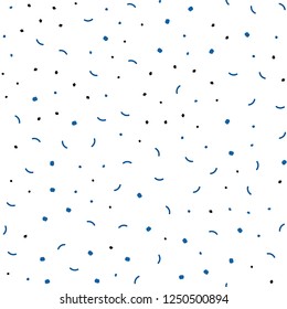 Dark BLUE vector seamless template with circles, triangles. Glitter abstract illustration with connection of triangle structure. Template for business cards, websites.