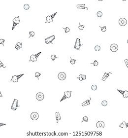 Dark BLUE vector seamless template with organic meal. Blurred decorative design of snacks in doodle style. Template for meal cooking in kitchen.