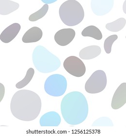 Dark BLUE vector seamless template with spots. Modern abstract illustration with colorful water drops. Trendy design for wallpaper, fabric makers.