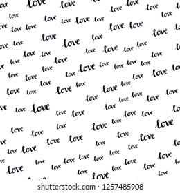 Dark BLUE vector seamless template with text LOVE YOU. Colorful illustration with quote LOVE YOU in celebration style. Design for textile, fabric, wallpapers.