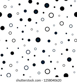 Dark BLUE vector seamless template with circles. Beautiful colored illustration with blurred circles in nature style. Design for textile, fabric, wallpapers.