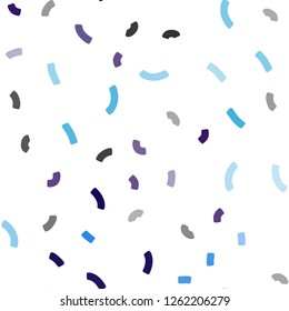 Dark BLUE vector seamless template with bent lines. Shining crooked illustration in marble style. New composition for your brand book.