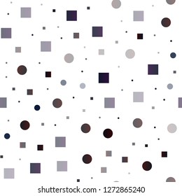 Dark BLUE vector seamless template with spots, rectangles. Colorful illustration with circles, squares in nature style. Template for business cards, websites.