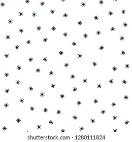 Dark BLUE vector seamless template with ice snowflakes. Colorful decorative design in xmas style with snow. Pattern for design of fabric, wallpapers.
