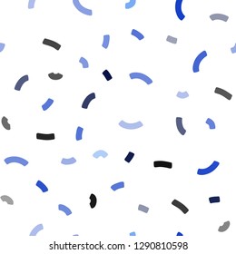Dark BLUE vector seamless template with bent ribbons. Brand new colored illustration in marble style with gradient. Marble design for your web site.