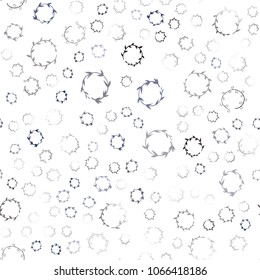 Dark BLUE vector seamless  texture with disks. Blurred bubbles on abstract background with colorful gradient. Beautiful design for your business advert.