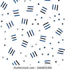 Dark BLUE vector seamless texture with elements of lines. Seamless gradient abstract lines on white background. Template for business cards, websites.