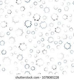 Dark BLUE vector seamless  texture with disks. Blurred bubbles on abstract background with colorful gradient. Pattern can be used for beautiful websites.