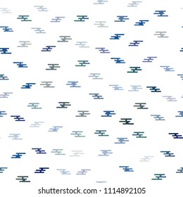 Dark BLUE vector seamless texture with colored lines. Shining colored illustration with narrow lines. Best design for your ad, poster, banner.