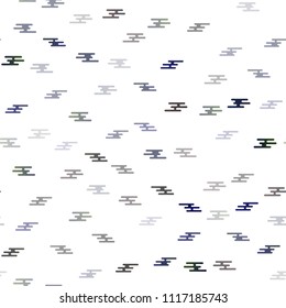 Dark BLUE vector seamless texture with colored lines. Glitter abstract illustration with colored sticks. The pattern can be used for busines ad, booklets, leaflets