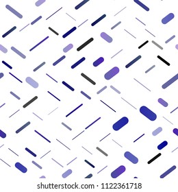 Dark BLUE vector seamless texture with colored lines. Shining colored illustration with narrow lines. The pattern can be used for websites.
