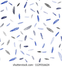 Dark BLUE vector seamless texture with disks. Modern abstract illustration with colorful water drops. Pattern can be used for ads, leaflets.