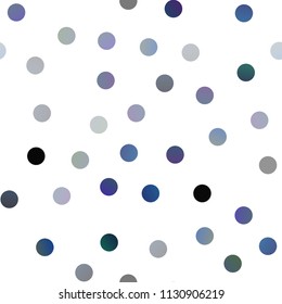 Dark BLUE vector seamless texture with disks. Modern abstract illustration with colorful water drops. New design for ad, poster, banner of your website.