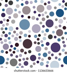 Dark BLUE vector seamless texture with disks. Blurred bubbles on abstract background with colorful gradient. Completely new template for your brand book.