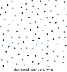 Dark BLUE vector seamless texture with disks. Modern abstract illustration with colorful water drops. New design for ad, poster, banner of your website.